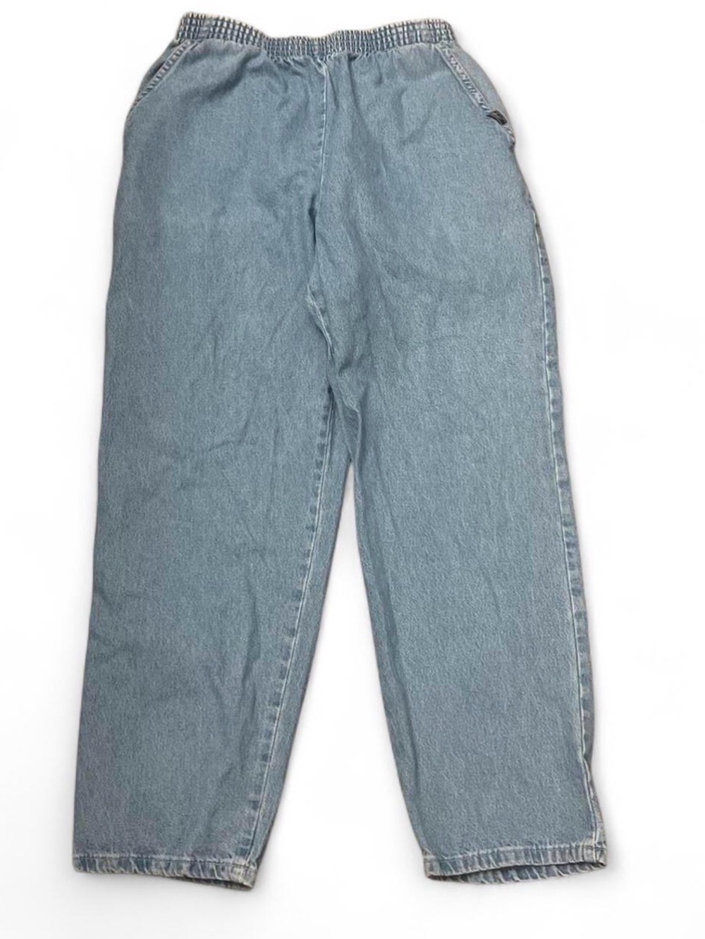 Vintage Denim Jogger Pants Light Wash Elastic Waist Women’s Size 4P Cotton